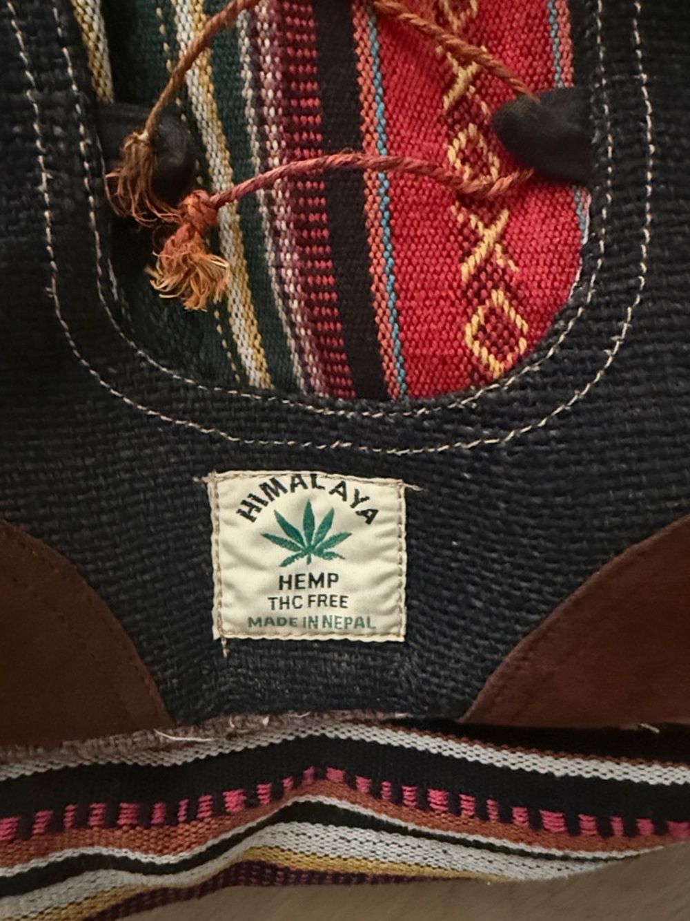 Himalya Hemp Multi‑Color Ethnic Pattern Women’s Backpack - Picture 3 of 11